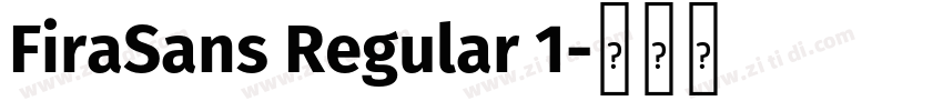 FiraSans Regular 1字体转换